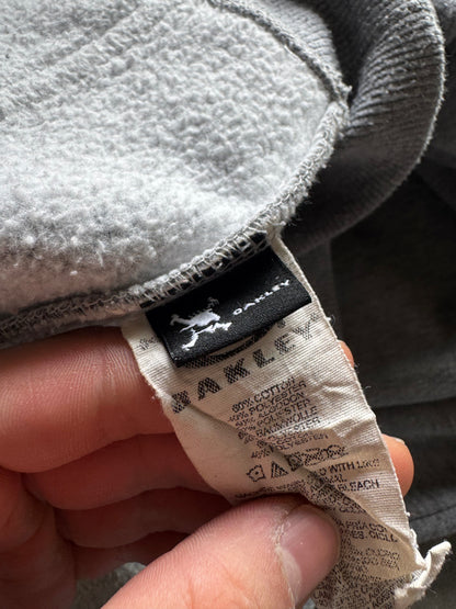 ✱ VINTAGE OAKLEY FULL ZIP HOODIE GRIS BOX LOGO OG ✱