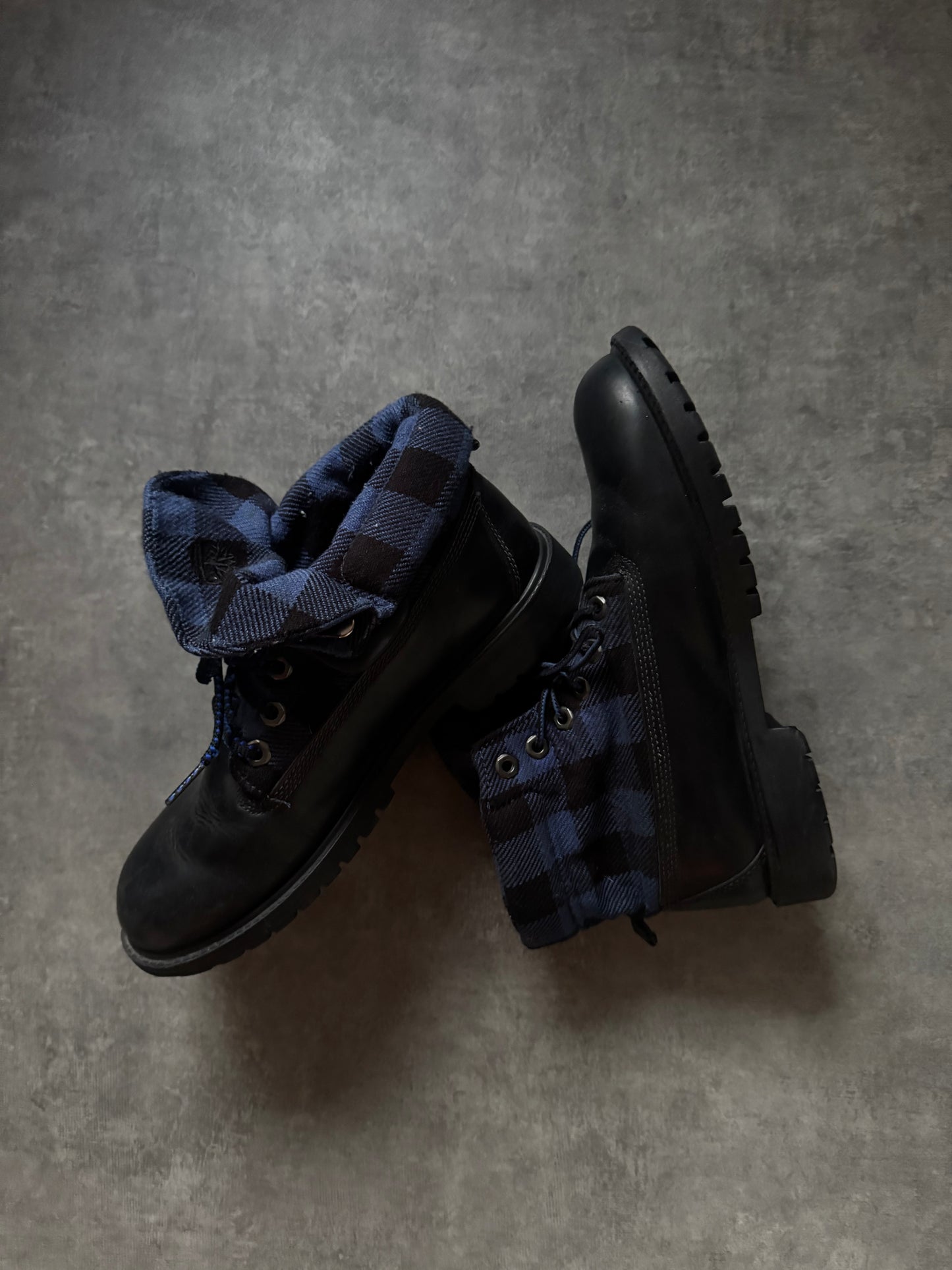 ✱ RARE TIMBERLAND BOOTS CATERPILLAR LEÑADOR BLUE OF BLACK OG ✱