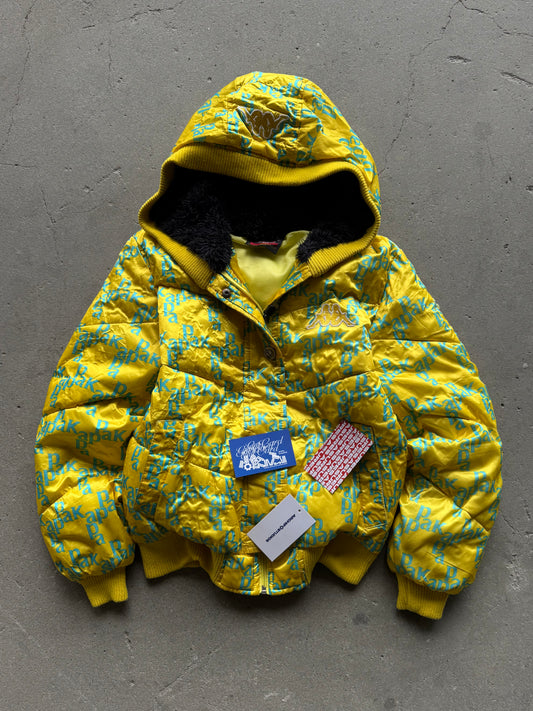 ✱ KAPPA VINTAGE YELLOW PUFFER JACKET BOX LOGO 2000’S OG ✱