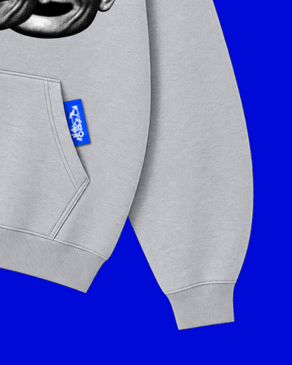 ✱ DOUBLE HOODIE WIDTH 
SKULLS3 FACE GRIS OG ✱
