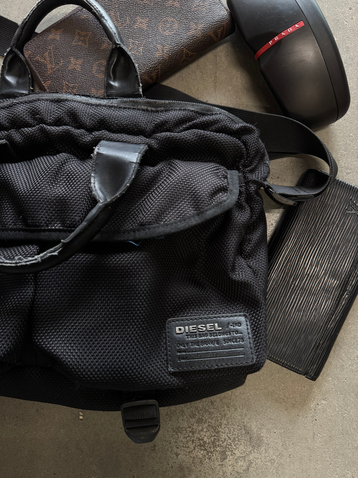 ✱ DIÉSEL HELMET VINTAGE BAG TACTIC F-CLÓSE BRIEFCASE OG ✱