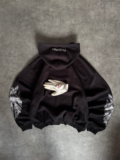 ✱ HOODIE BLACK STYLE DARK TRIBAL 2000’S ✱
