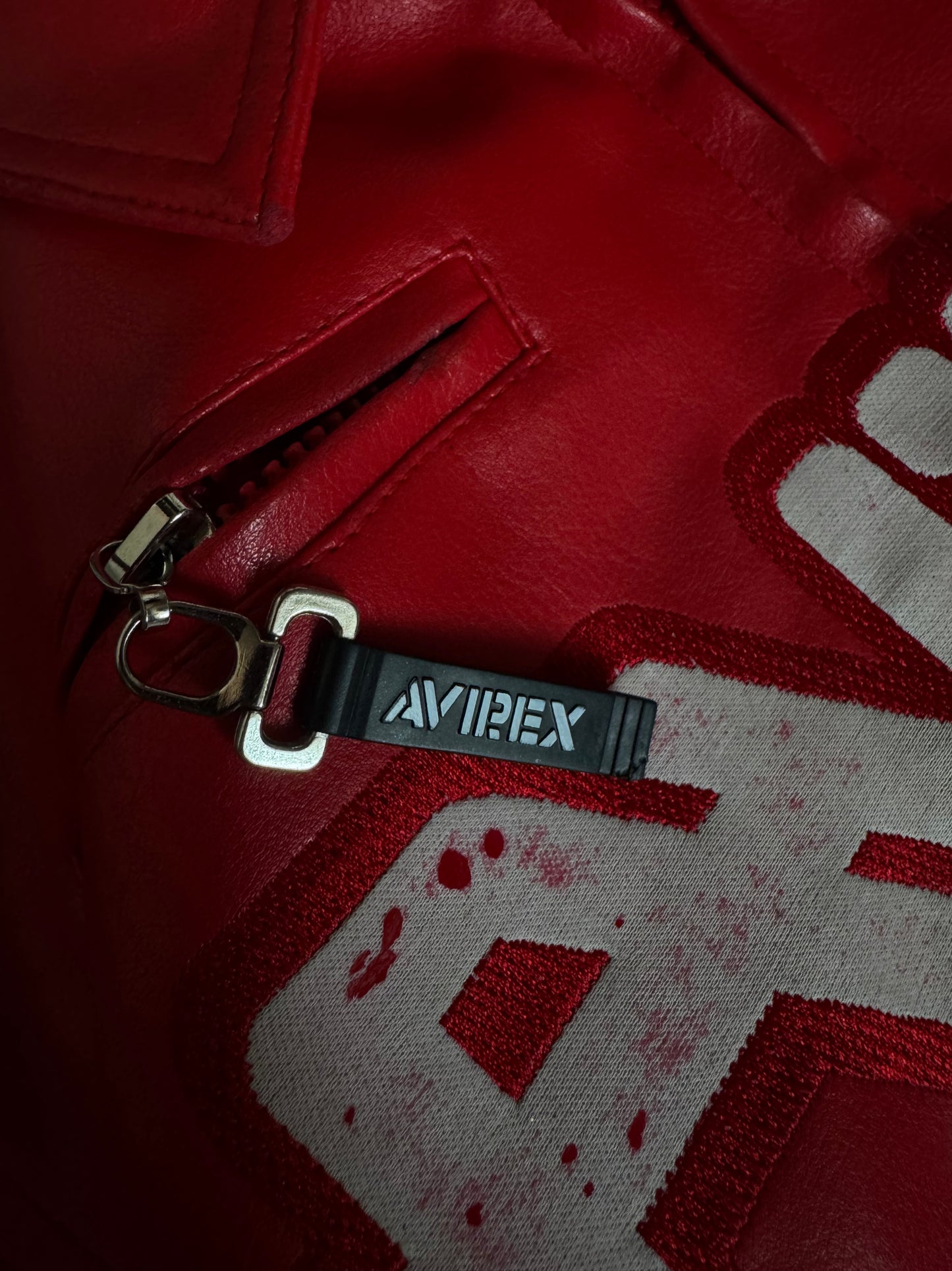 ✱ AVIREX NEW YORK BOMBER JACKET EN CUERO OG RED 2000’S EDICION 1&1 ✱