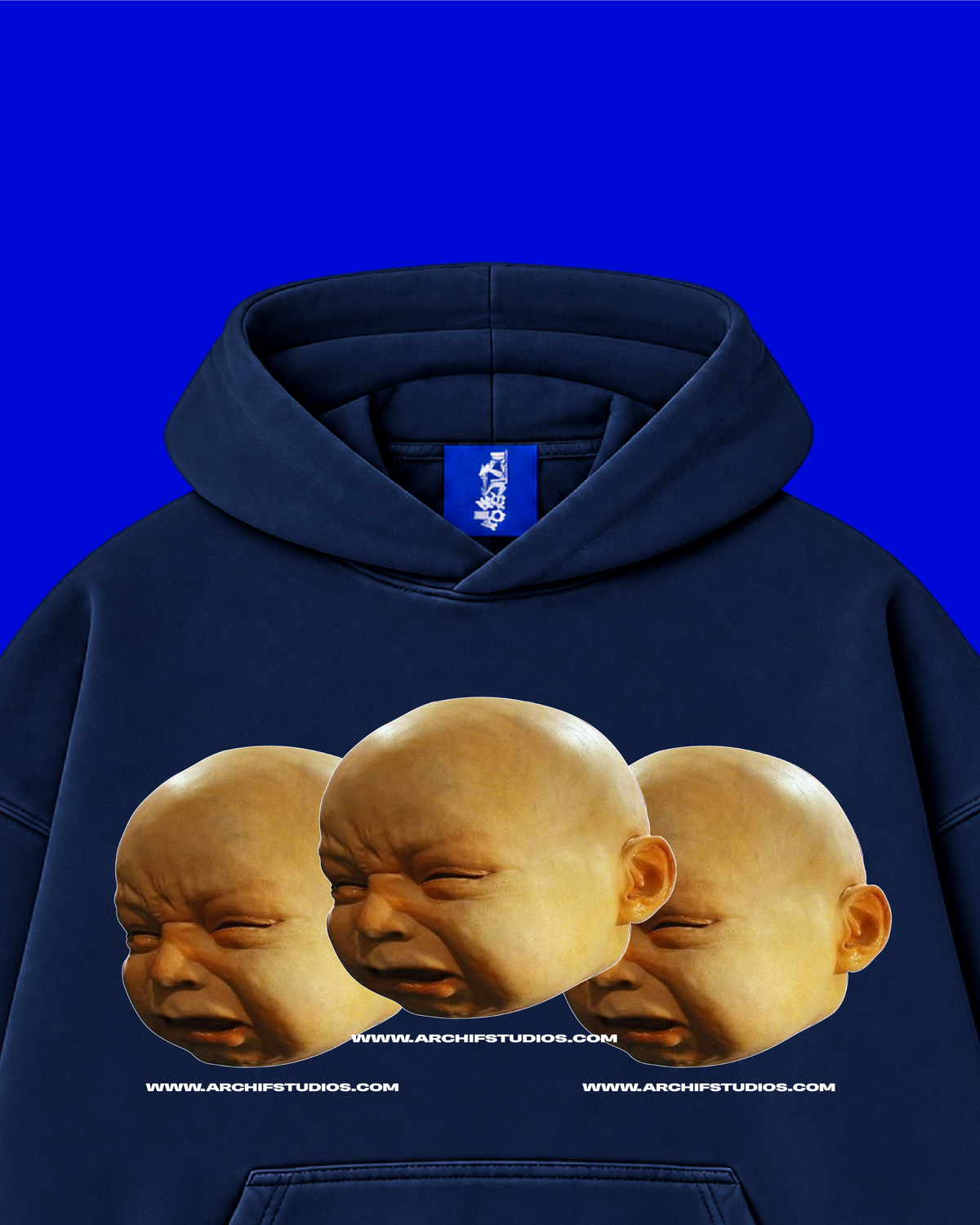 ✱ DOUBLE HOODIE WIDTH 
AZUL OSCURO ARCHIF3BB OG ✱