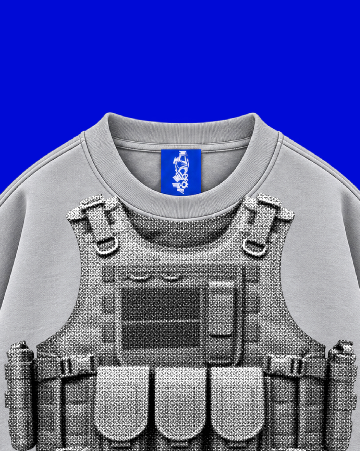 ✱ CREWNECK DOUBLE WIDTH 
GRIS TACTICAL BULLETPROOF VEST OG ✱