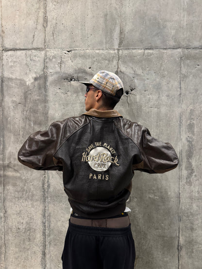 ✱ HARD ROCK CAFÉ PARIS 90’S LEATHER JACKET OG ✱