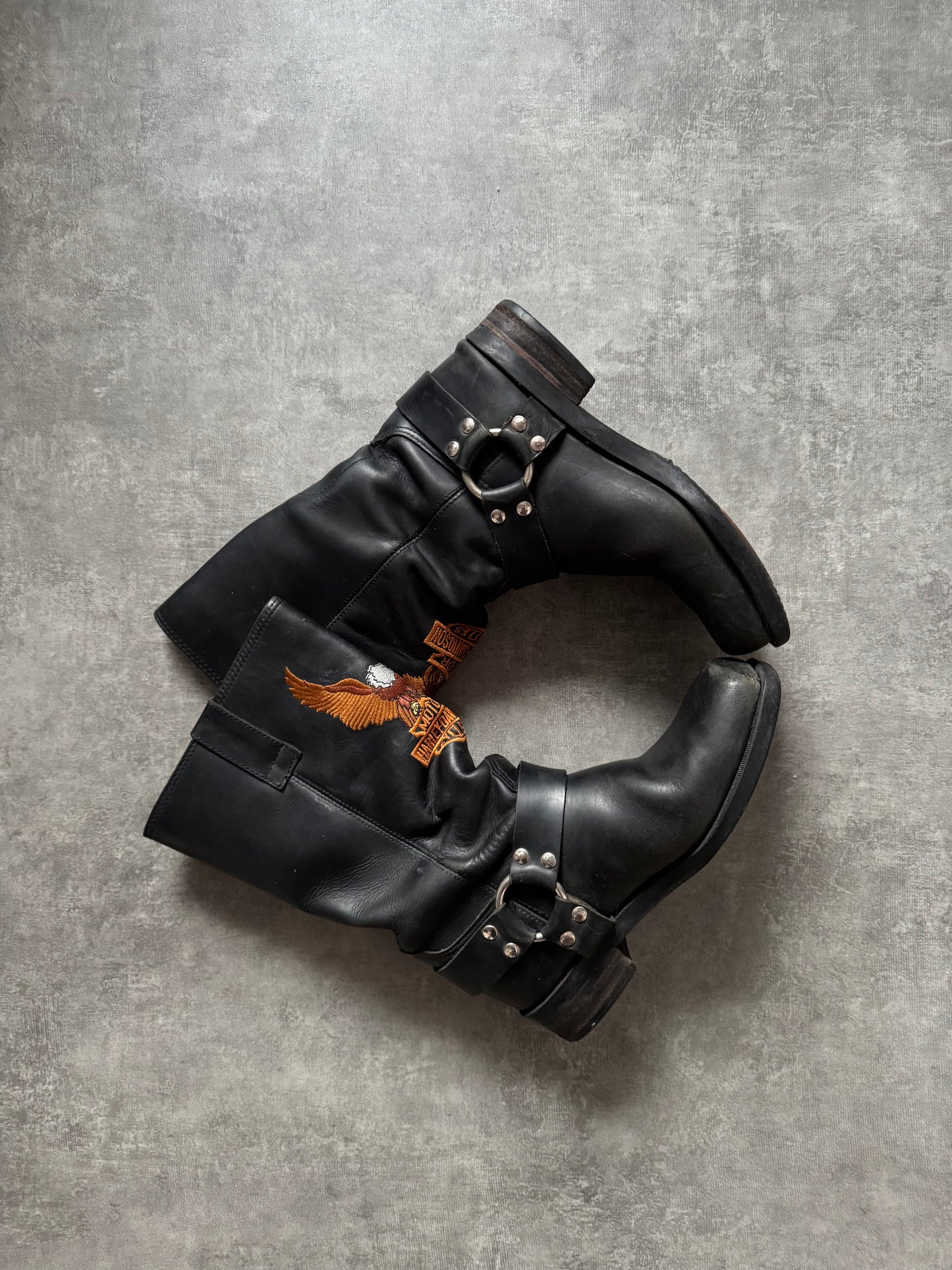 ✱ BOOTS HARLEY DAVIDSON RARE LEATHER TEXANAS OG ✱