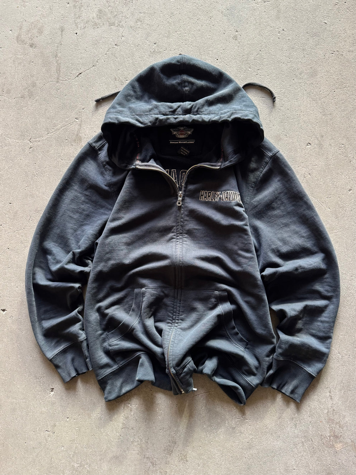 ✱ HARLEY DAVIDSON VINTAGE FULL ZIPPER BOX LOGO OG ✱