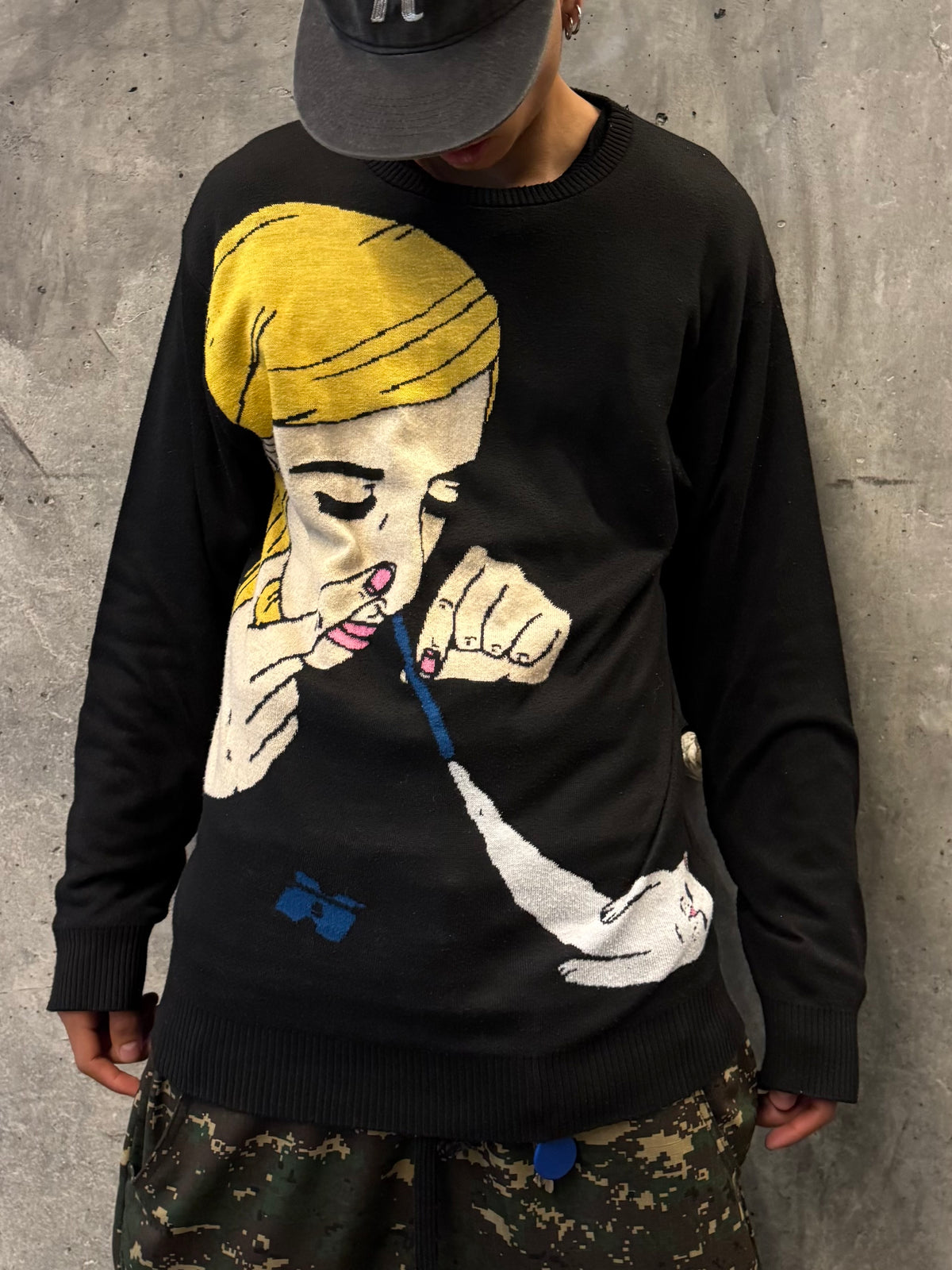 ✱ RIPNDIP COCONERM KNIT SWEATER BLACK RND9512 OG ✱