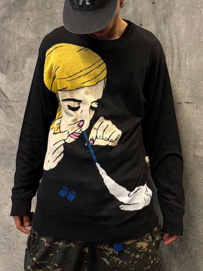 ✱ RIPNDIP COCONERM KNIT SWEATER BLACK RND9512 OG ✱