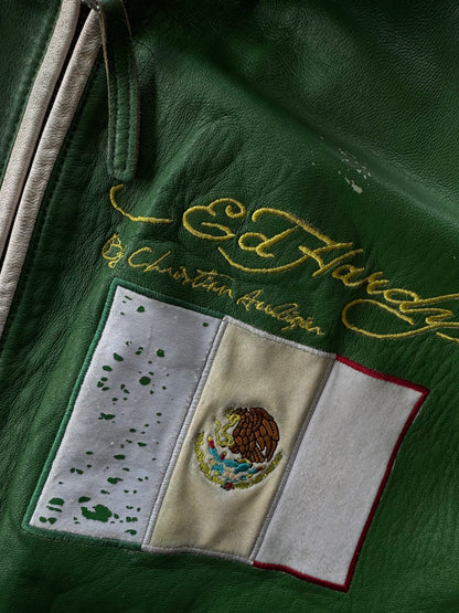 ✱ CHOMPA DON ED HARDY EDICIÓN  MX EN CUERO PESADO ✱
