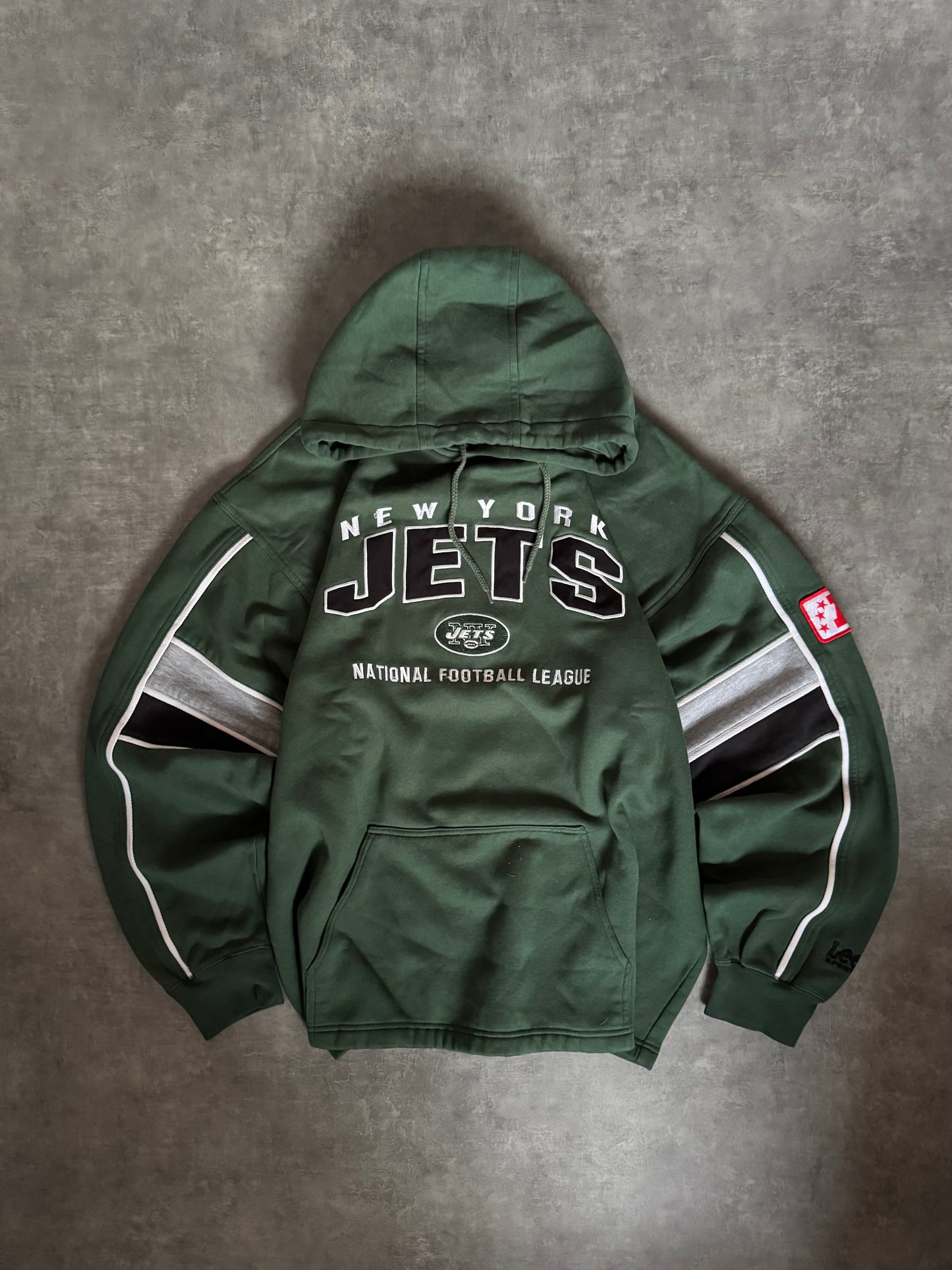 ✱ HOODIE NEW YORK JETS LEE SPORTS OG PIEZA VINTAGE DE LA NFL 90’S ✱