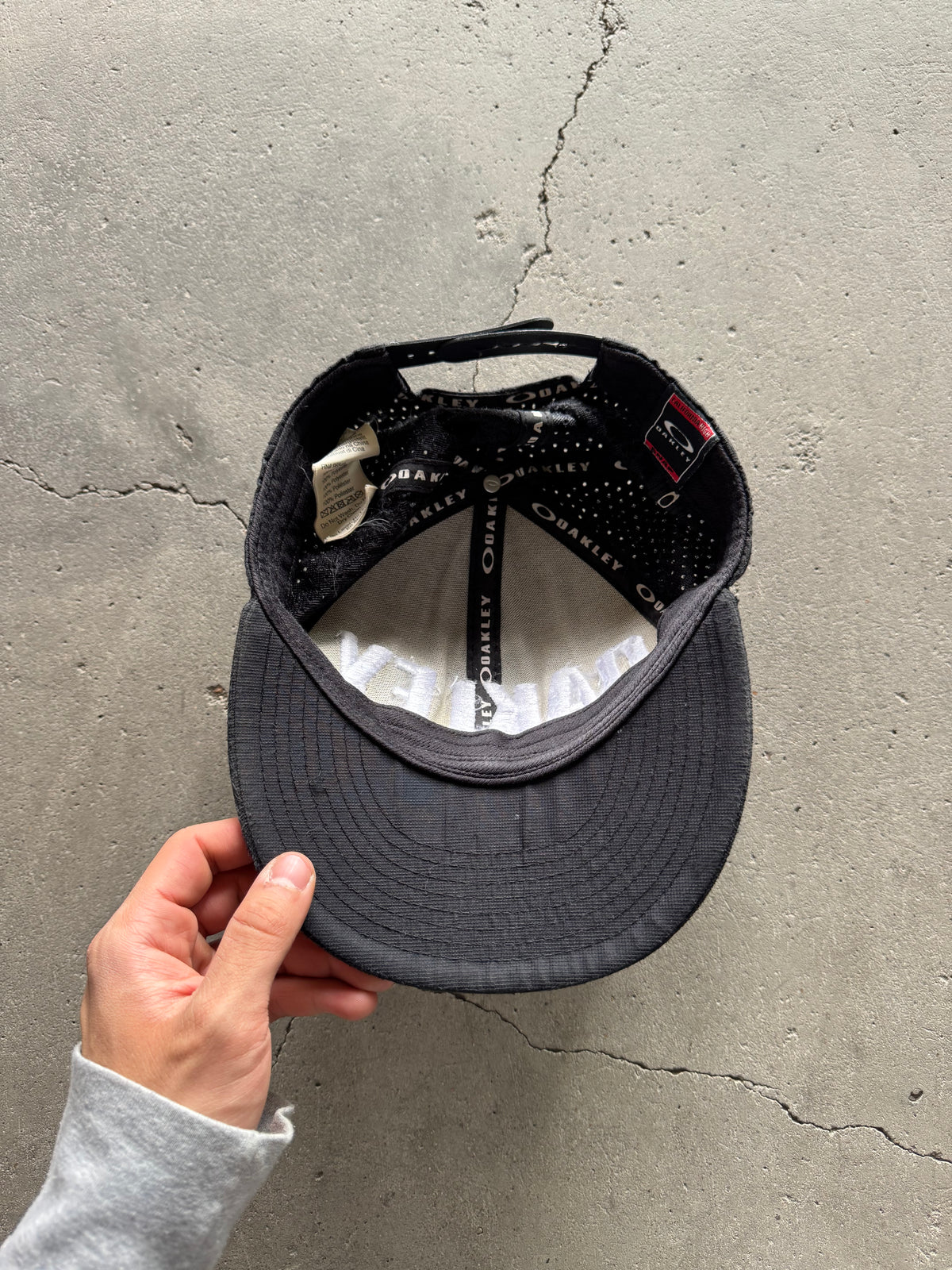 ✱ HAT VINTAGE OAKLEY SNAF BOX LOGO 90’S BLACK OG ✱