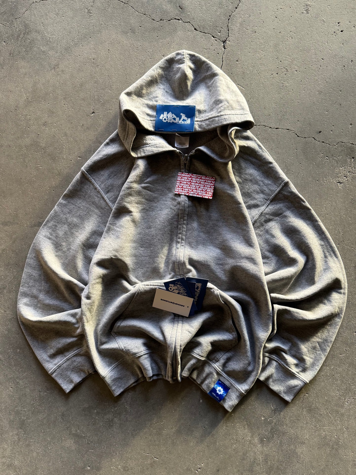 ✱ GILDAN HALF ZIPPER GRIS CUSTOM ARCHIFSTUDIOS OG ✱