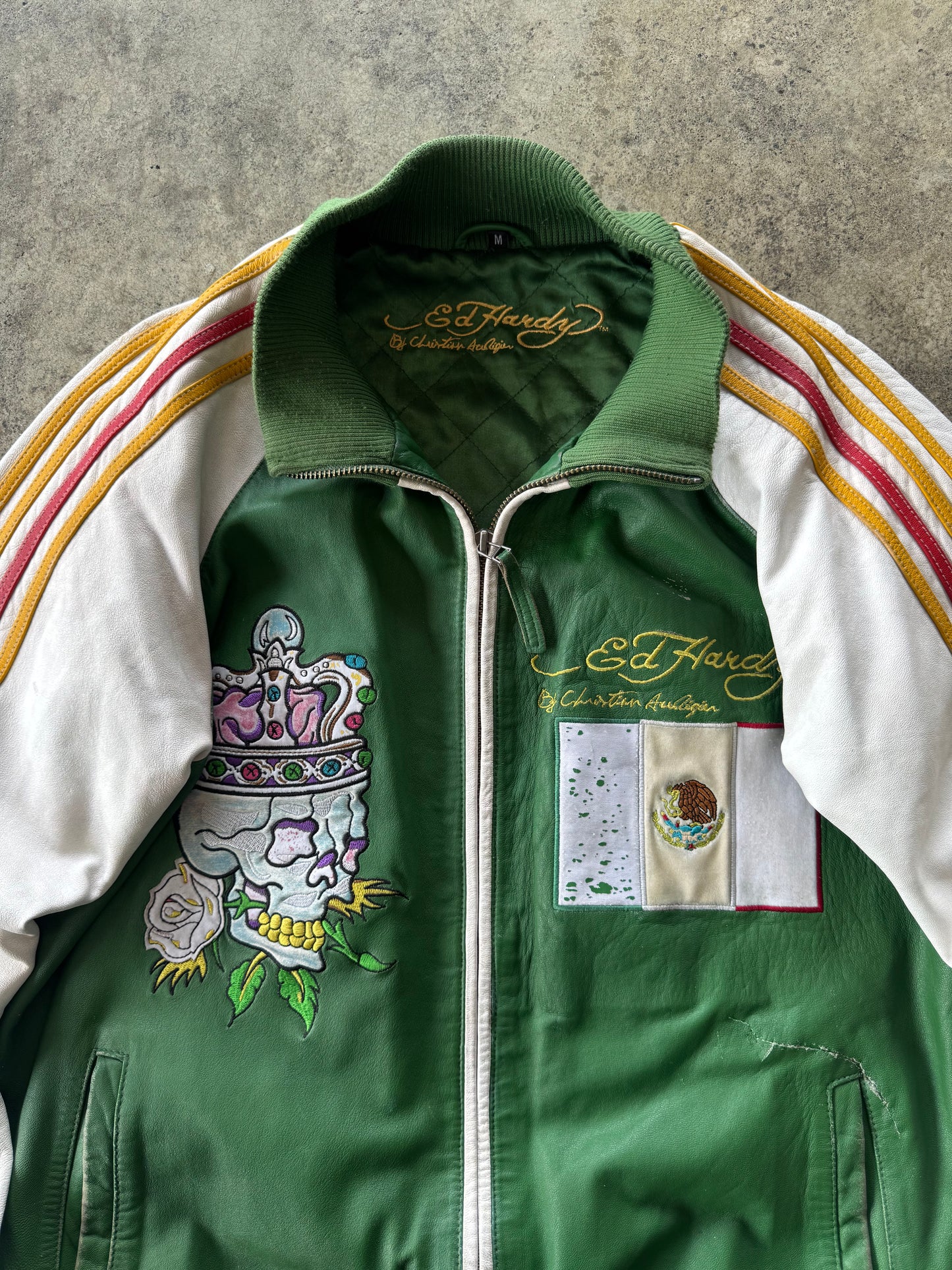 ✱ CHOMPA DON ED HARDY EDICIÓN  MX EN CUERO PESADO ✱