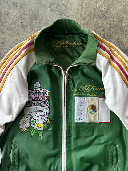 ✱ CHOMPA DON ED HARDY EDICIÓN  MX EN CUERO PESADO ✱