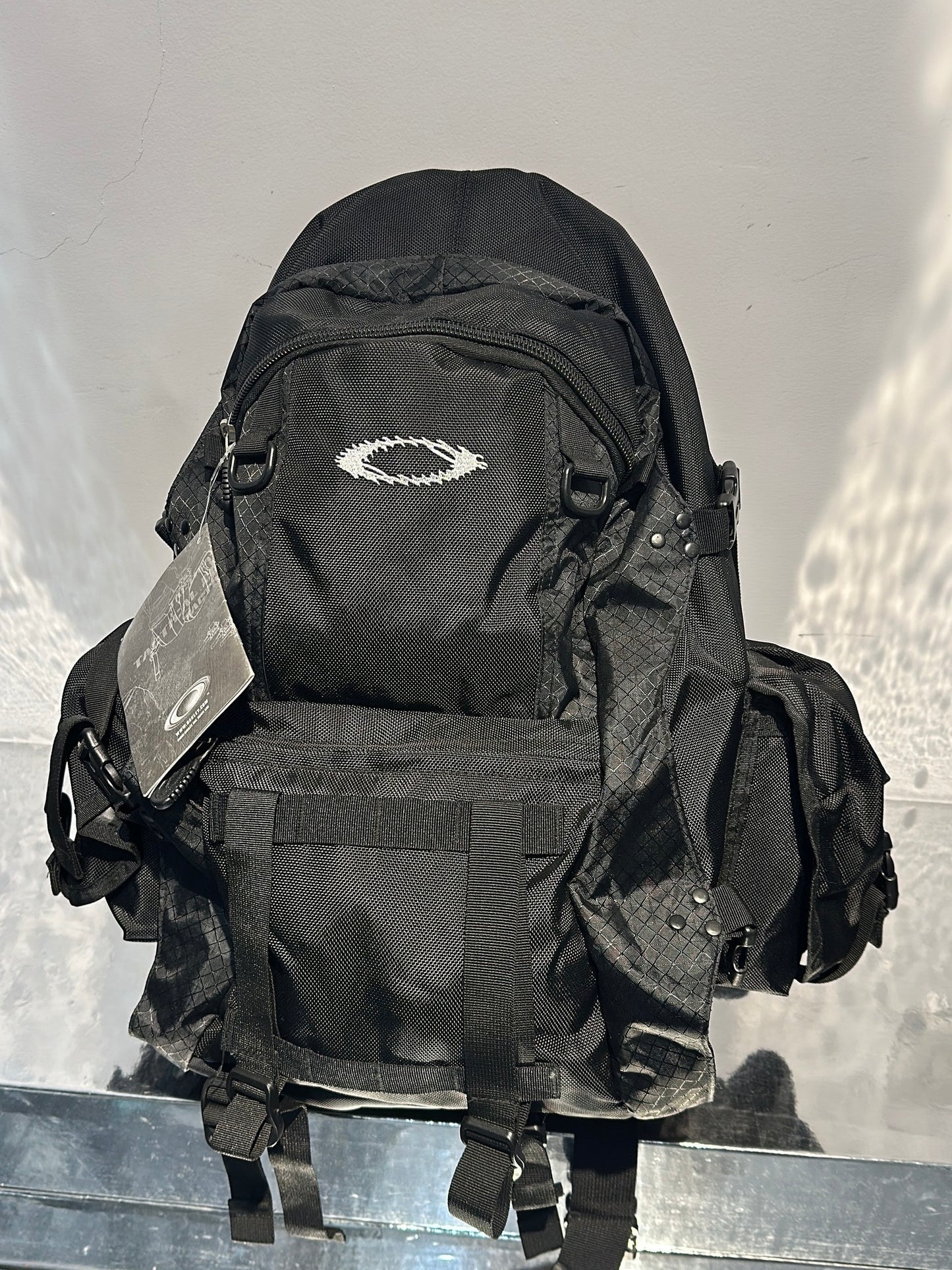 ✱ BACK PACK OAKLEY RARE PIECE RETRO BOX LOGO ANTIGUO BLACK OG