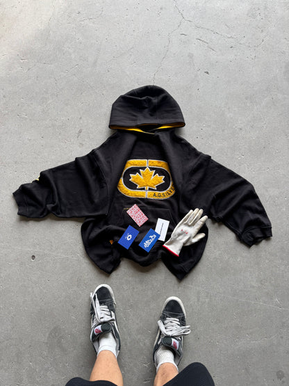 ✱ BOMBER HOODIE A.G.SILVER CANADÁ BLACK 2000’S OG ✱