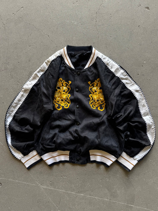 ✱ ALEXANDER MCQUEEN SILK SKULL 17SS EMBROIDERED BOMBER JACKET OG ✱