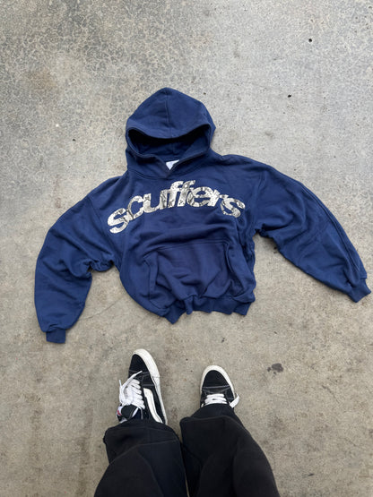 ✱ SCUFFERS HOODIE BLUE BOX FIT OG ✱