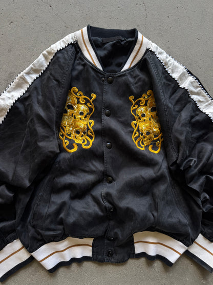 ✱ ALEXANDER MCQUEEN SILK SKULL 17SS EMBROIDERED BOMBER JACKET OG ✱