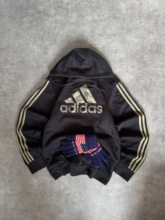 ✱ HOODIE ADDIAS BLACK STYLE 2000’S BOX LOGO 3 LINIAS OG ✱