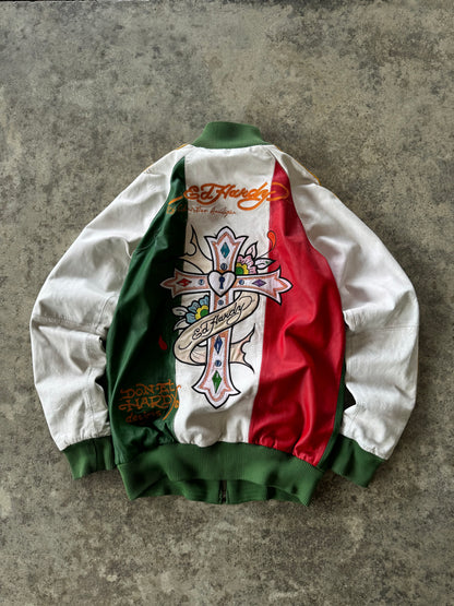 ✱ CHOMPA DON ED HARDY EDICIÓN  MX EN CUERO PESADO ✱