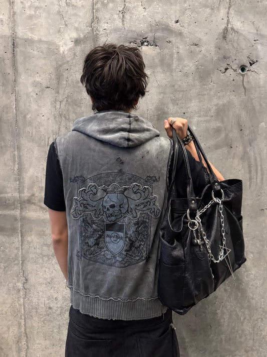 ✱ HARD ROCK CAFÉ SKULL GREY VINTAGE CUSTOM OG ✱