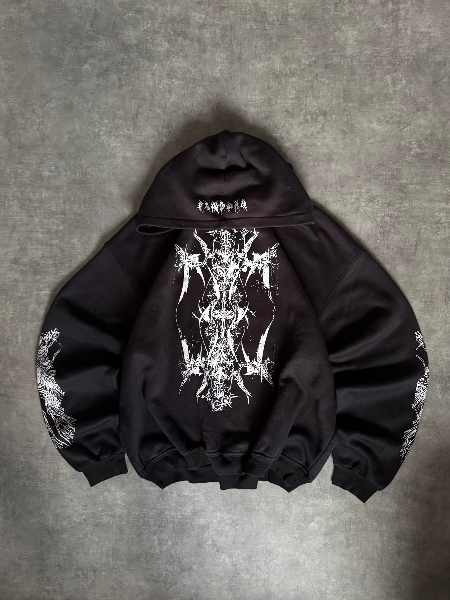 ✱ HOODIE BLACK STYLE DARK TRIBAL 2000’S ✱