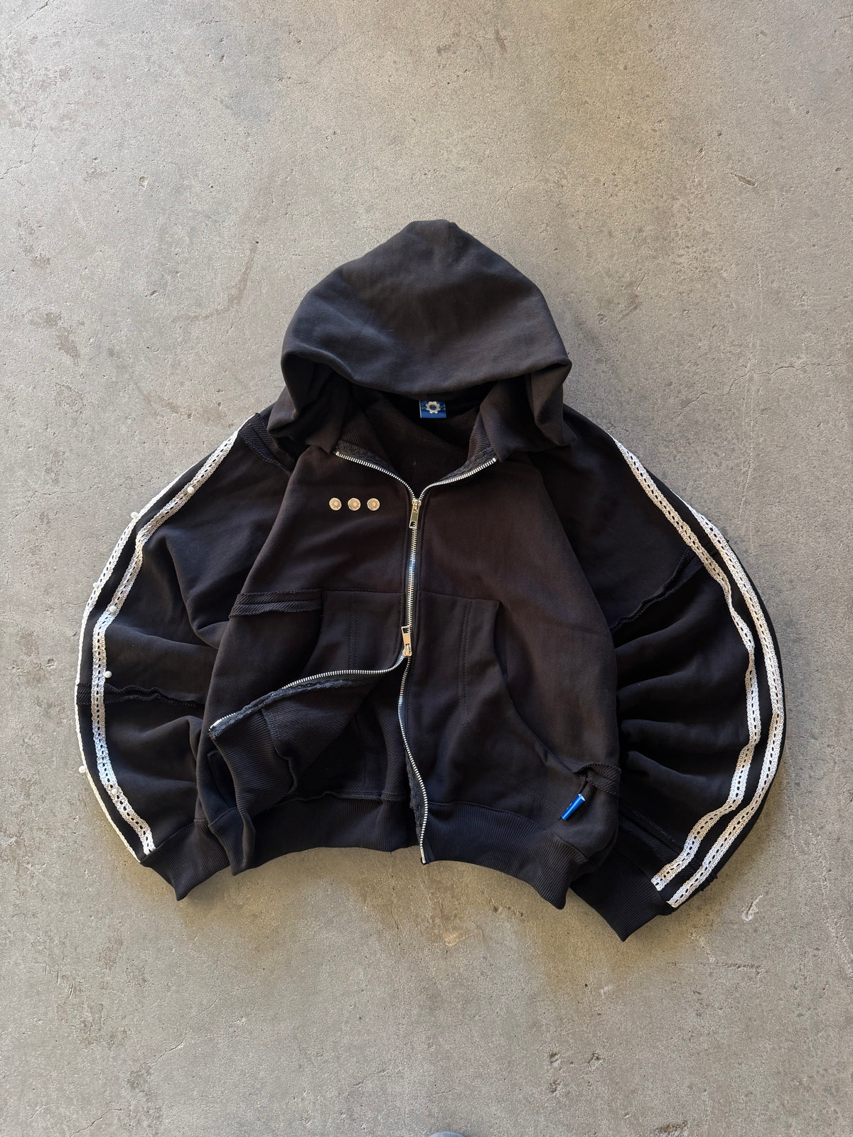✱ ARCHIF CASE DOUBLE ZIPPER CUSTOM ADIDAS 1&1 BLACK OG ✱
