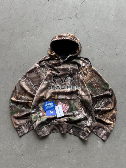 ✱ REALTREE USA PULLOVER HUNTING FLEECE HOODIE BOX LOGO VINTAGE OG ✱