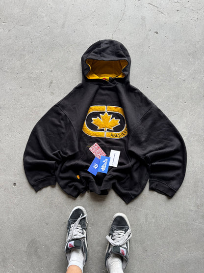 ✱ BOMBER HOODIE A.G.SILVER CANADÁ BLACK 2000’S OG ✱
